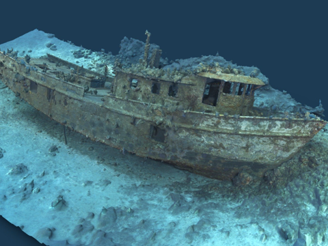  巴德先生沉船，洪都拉斯，罗阿坦3d模型 