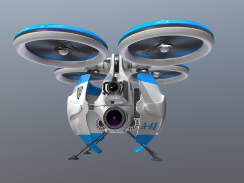  纽约警察局监视无人机A-413d模型 