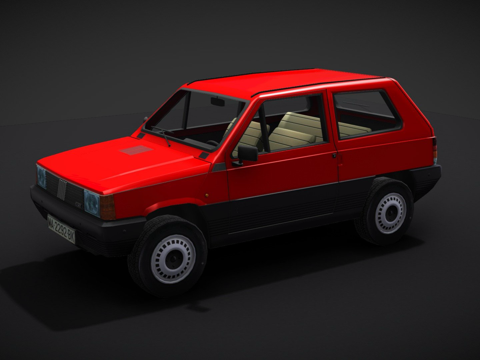  菲亚特熊猫3d模型 