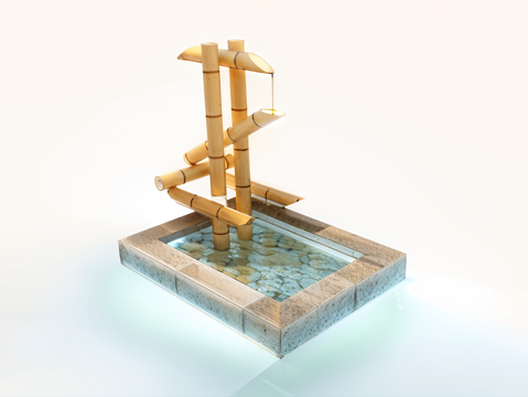 庭院小品su模型