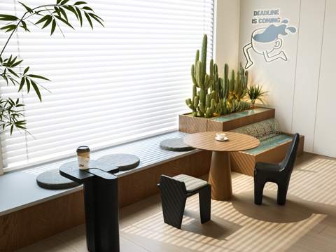 飘窗卡座沙发 咖啡卡座 餐厅卡座沙发 中古卡座沙发 咖啡厅卡su模型