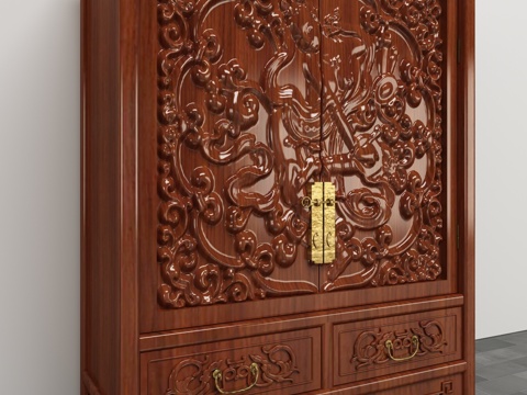  现代置物柜3d模型 