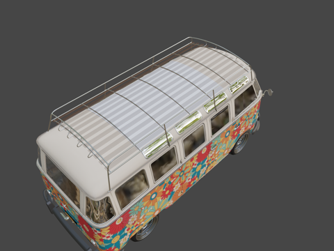  复古货车 - 3D模型下载3d模型 