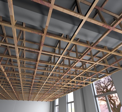  现代天花3d模型 