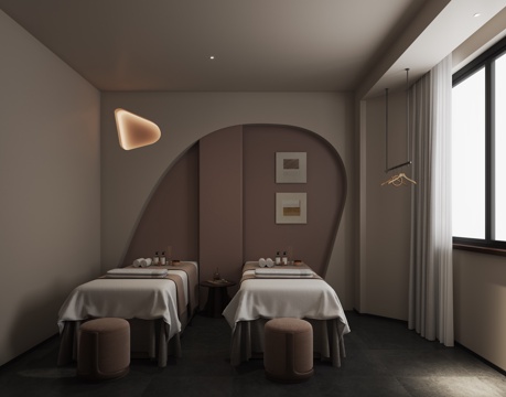  spa按摩足浴包间3d模型 