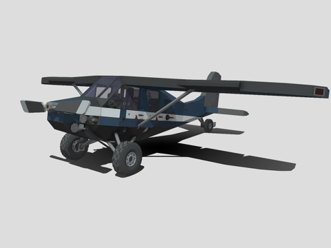  曲柄灌木飞机3d模型 