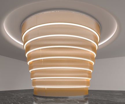  现代柱子3d模型 