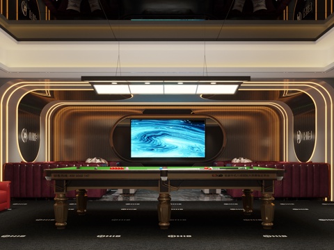  台球包厢 台球KTV包厢3d模型 