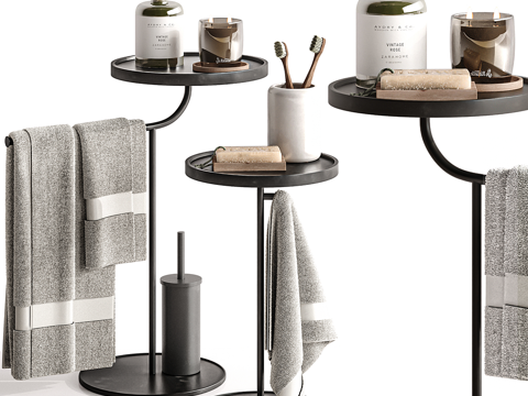  卫浴小件3d模型 