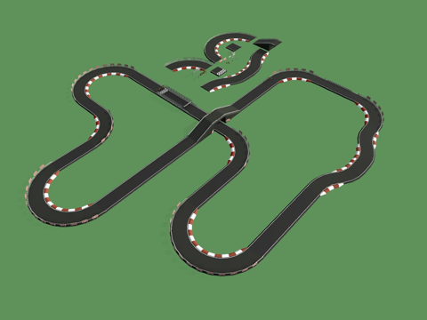  低多边形赛道3d模型 