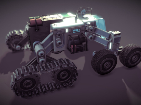 八轮太空探索全地形车3d模型 