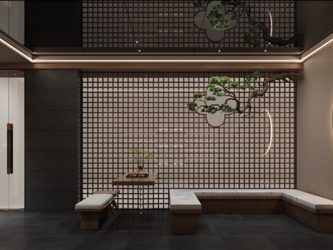  sap足浴大厅净足区3d模型 