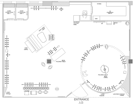 高档男装女装服装店 最新全套 效果图 施工图设计cad施工图