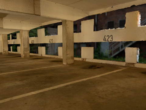  车库停车位3d模型 