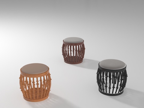  现代凳子3d模型 