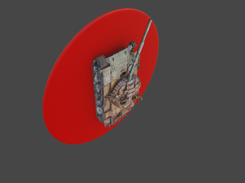  被摧毁的俄罗斯坦克“T-72B”3d模型 