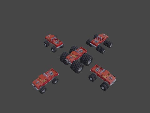  [怪物卡车游戏] 山寨大脚3d模型 