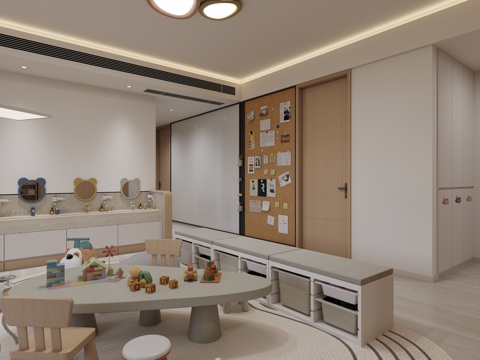  家庭儿童亲子娱乐区3d模型 