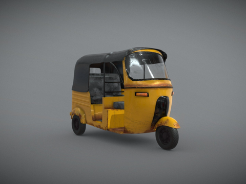  嘟嘟三轮车3d模型 