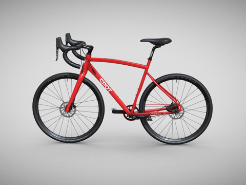  斑点自行车红腰带3d模型 