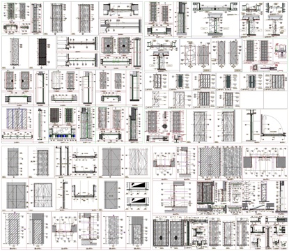 门详图房门推门剖面做法工艺详图节点CAD素材图库cad施工图