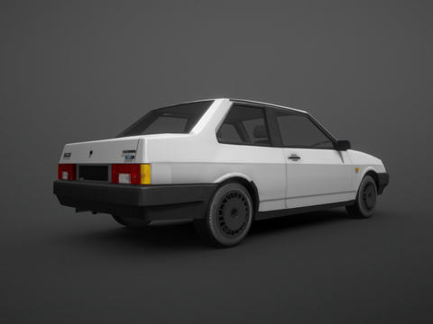  VAZ 21099 双门轿跑车3d模型 