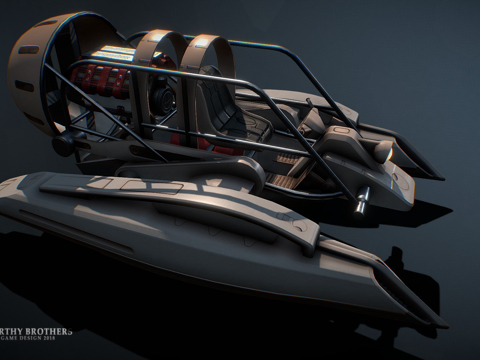  V8 气垫船3d模型 