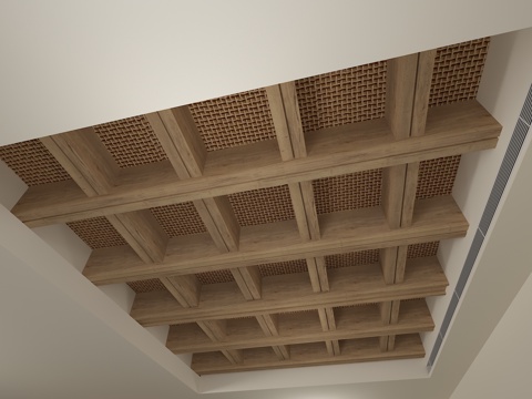  现代天花3d模型 