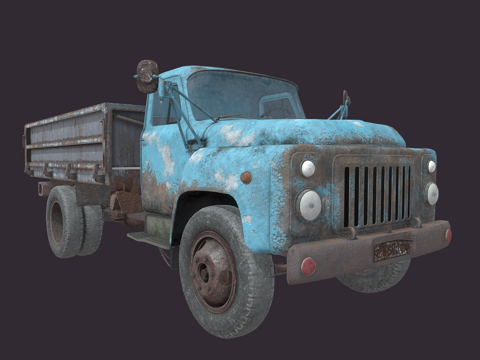  嘎斯-52卡车，旧版本3d模型 