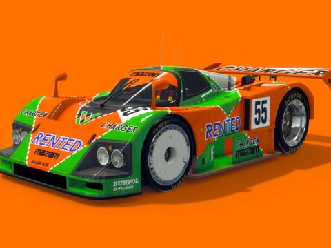  卡通耐力车3d模型 