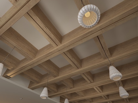  现代天花3d模型 