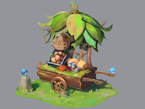  橡子商店3d模型 