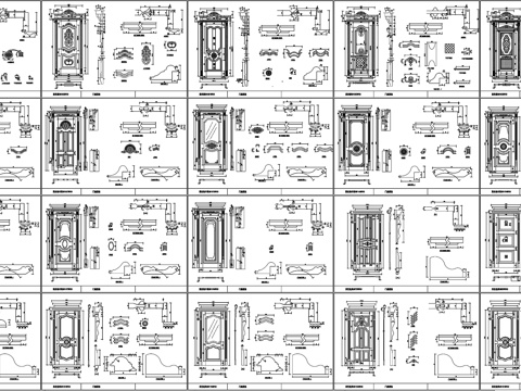 门板房门剖面做法工艺详图节点CAD素材图库cad施工图