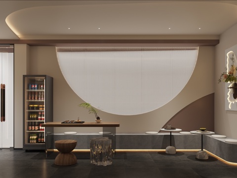  spa按摩足浴大厅3d模型 