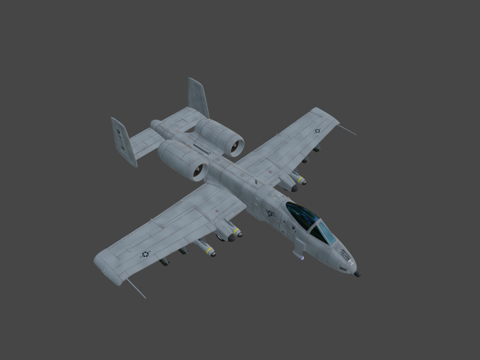  A10雷电II型3d模型 