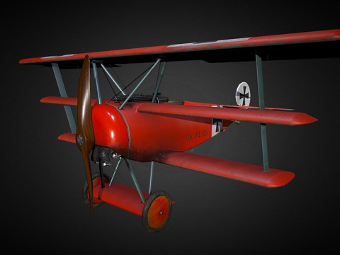  红色男爵3d模型 