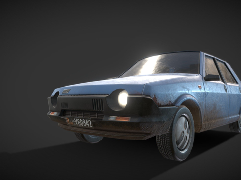  菲亚特 Strada - #低多边形汽车挑战3d模型 