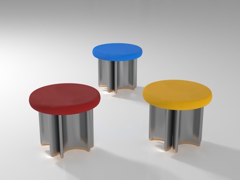  现代凳子3d模型 