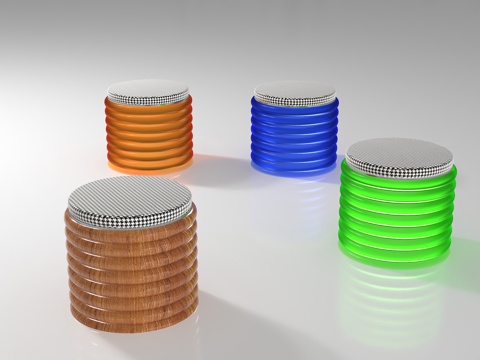  现代凳子3d模型 