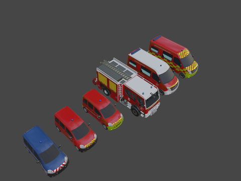  雷诺法国救援车3d模型 
