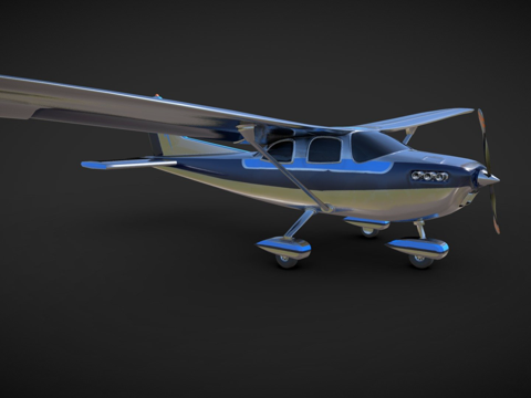  飞机_低_多边形3d模型 