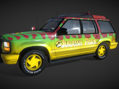  侏罗纪公园SUV3d模型3d模型 