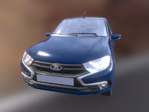  拉达格兰塔轿车3d模型 