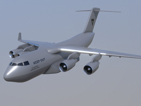  C17飞机游戏就绪3d模型 