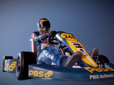  卡丁车 + 赛车手3d模型 