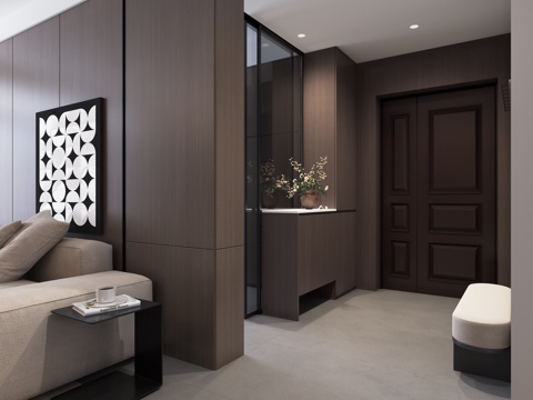  玄关鞋柜3d模型 