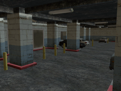  通用汽车停车场3d模型 