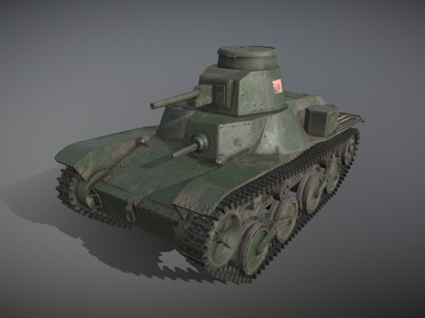  九五式轻型坦克3d模型 