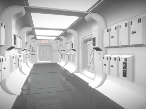  坦蒂夫四号内部PBR3d模型 