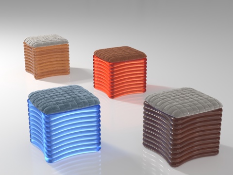  现代凳子3d模型 